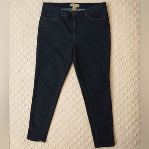 DEMOCRACY Womens Ab Technology Jeans Tapered Mid Rise BN1807BBQV Dark Wash